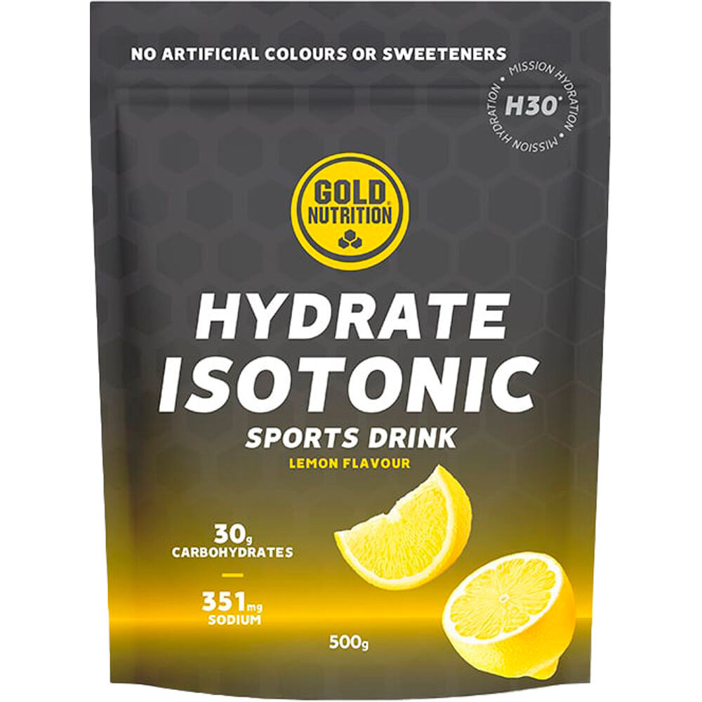 Gold Nutrition hidratación HYDRATE ISOTONIC H30 LEMON - 500 G vista frontal