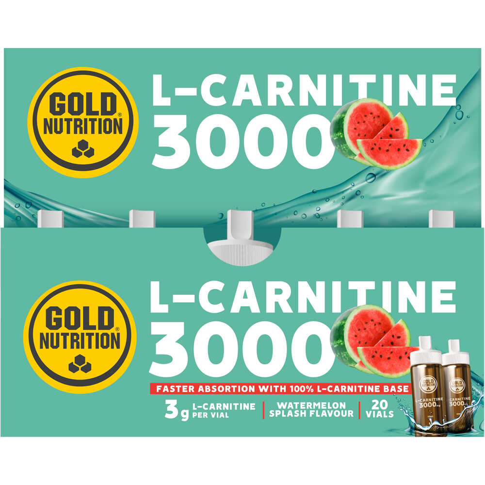 Gold Nutrition L-Carnitina L-CARNITINE 3000 MG WATERMELON - 20 UNID vista frontal