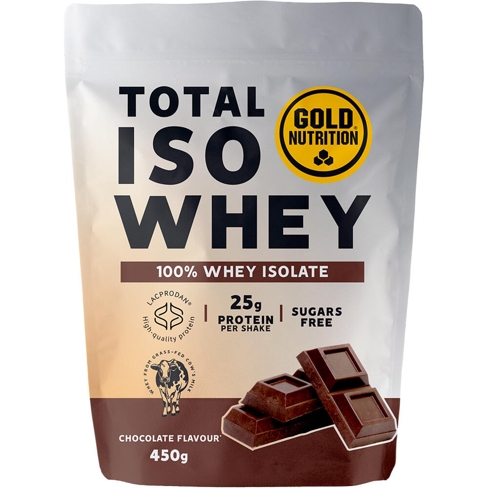 Gold Nutrition Proteinas Aislado Suero/Whey TOTAL ISO WHEY CHOCOLATE - 450 GR vista frontal