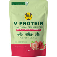Gold Nutrition Vegano V-PROTEIN STRAWBERRY - 720 G vista frontal