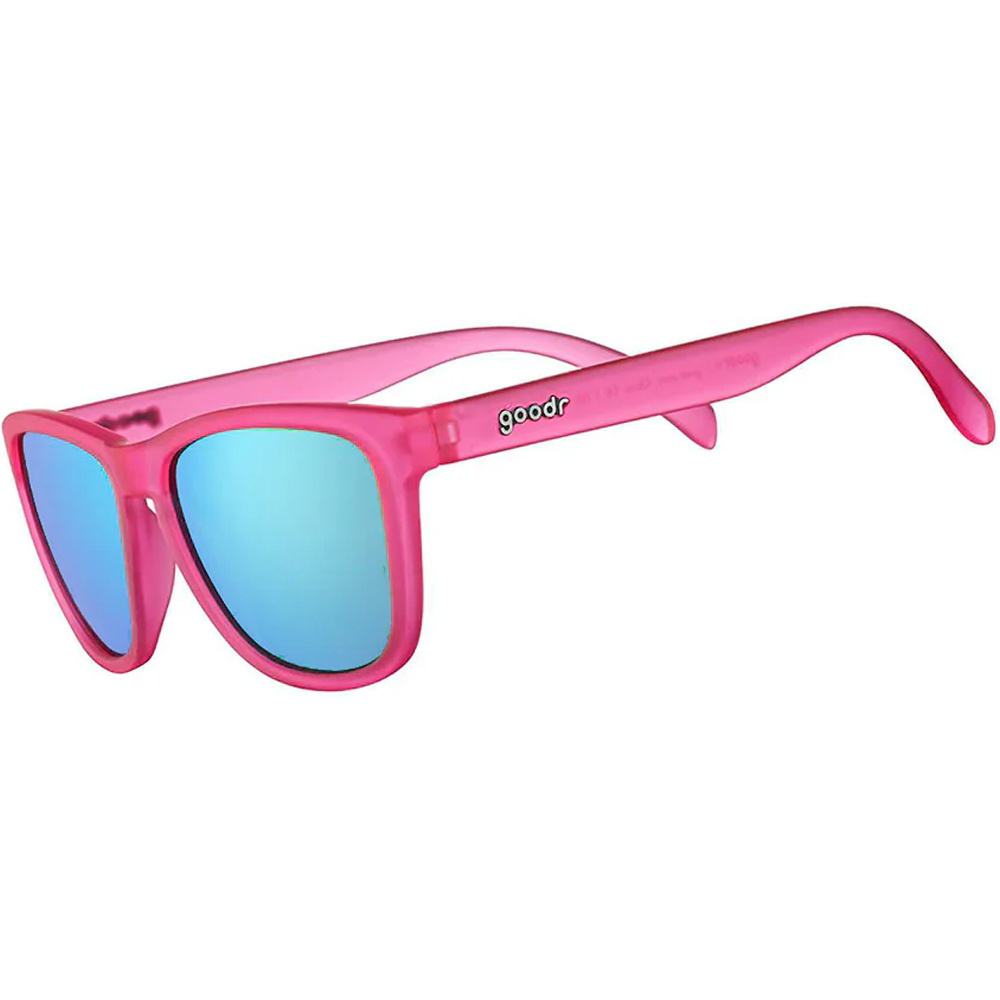 Goodr gafas deportivas Flamingos on a Booze Cruise vista frontal