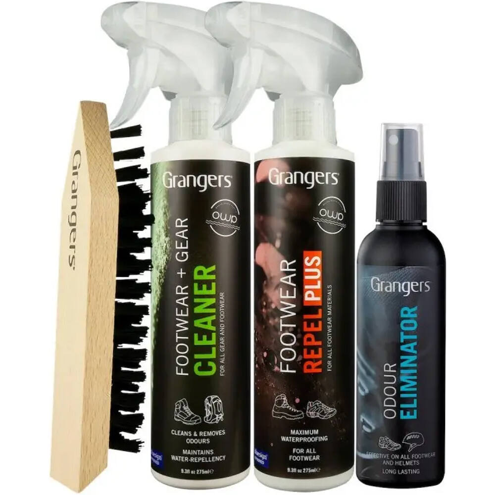 Grangers artículos limpieza montaña Footwear Care Kit vista frontal