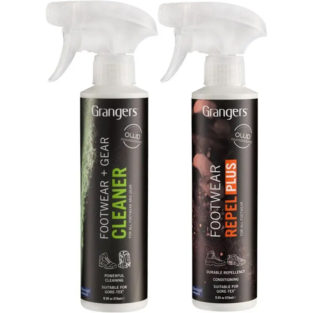 Grangers artículos limpieza montaña Footwear + Gear Cleaner + Footwear Repel vista frontal