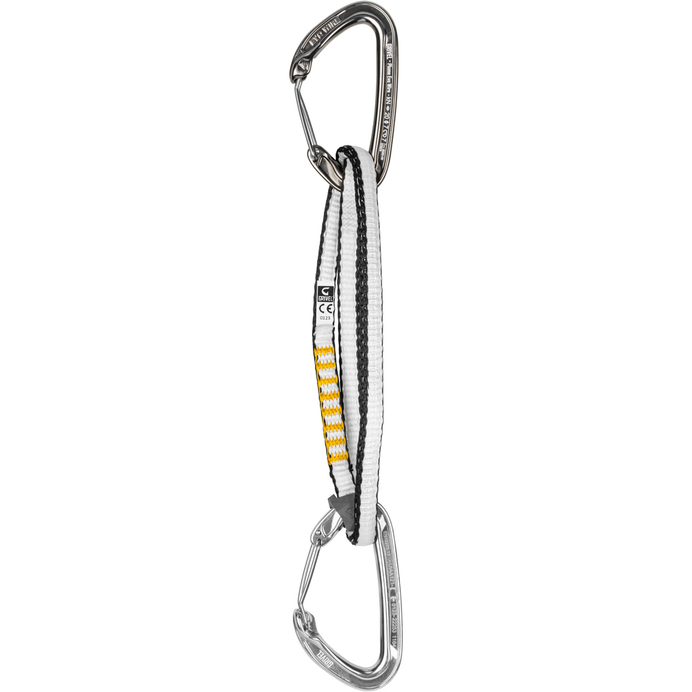 Grivel express escalada ALPINE DUAL PLUME EVO cinta Dyneema 10 m vista frontal
