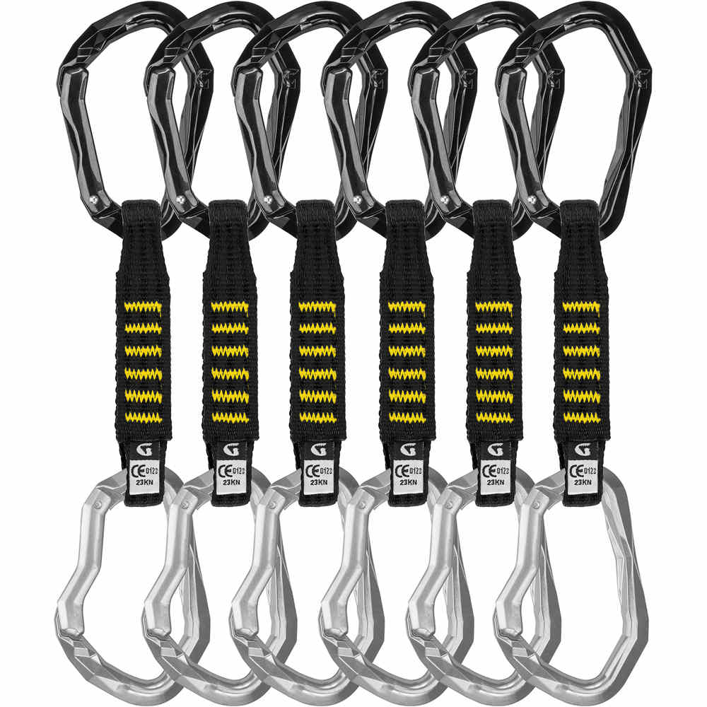 Grivel express escalada SPORT STEALTH 13 cm (K16S+H16B) quickdraw  6 CE vista frontal