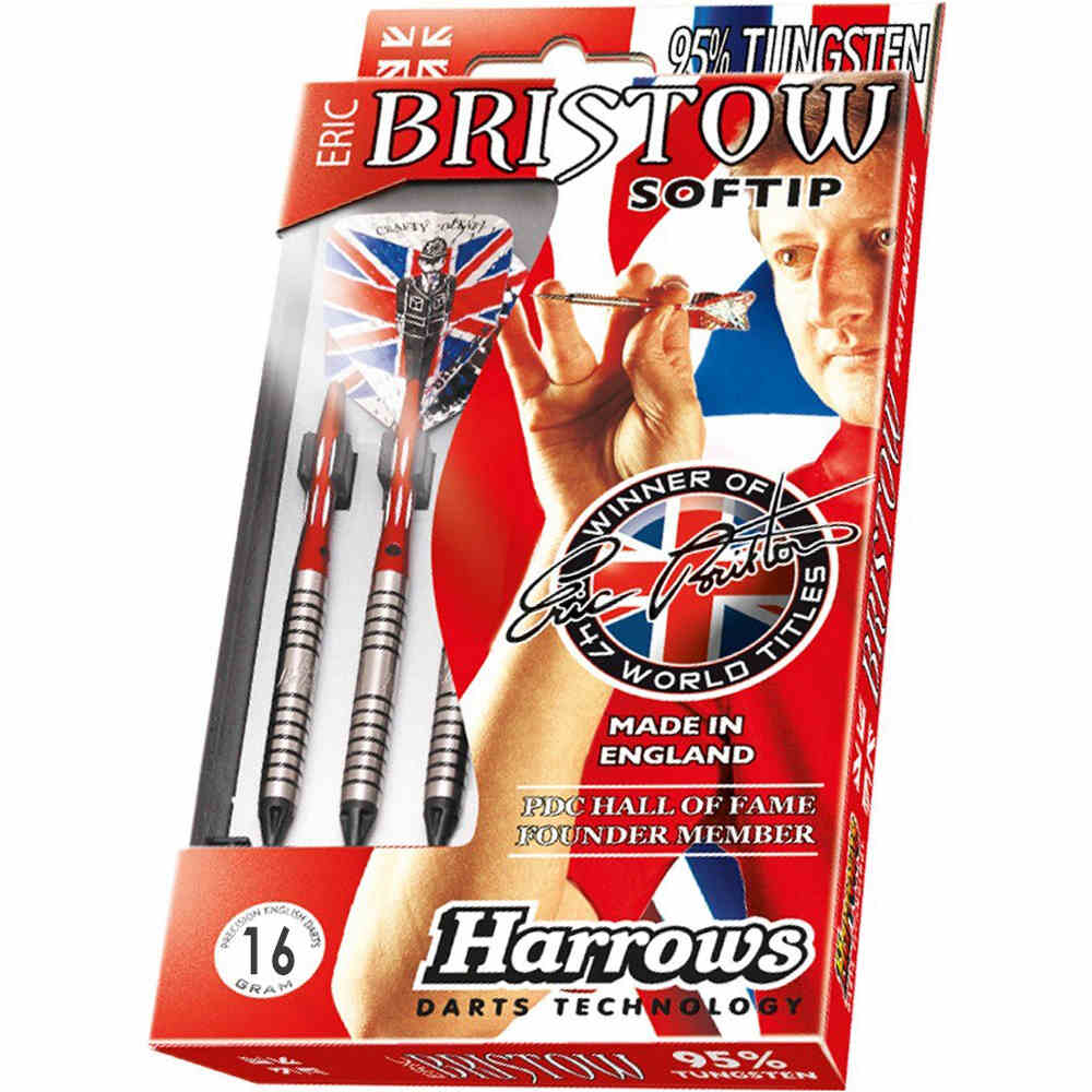 Harrows dardos SOFT ERIC BRISTOW 95% TUGSTEN vista frontal