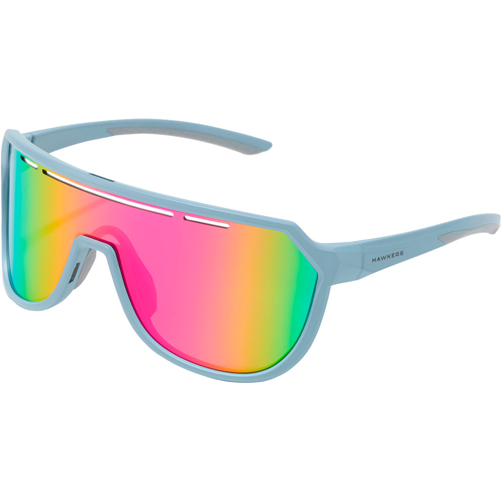 Hawkers gafas ciclismo FLY AZUL SUAVE MATE - ROJO/VERDE vista frontal