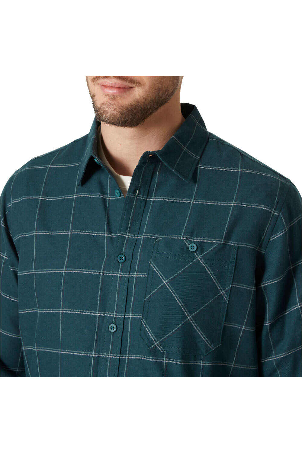 Helly Hansen camisa montaña manga larga hombre AKER FLANNEL LS SHIRT vista detalle