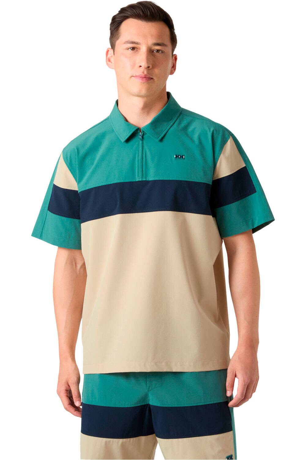 Helly Hansen camiseta manga corta hombre LEVANTE QD 1/2 ZIP SS vista frontal