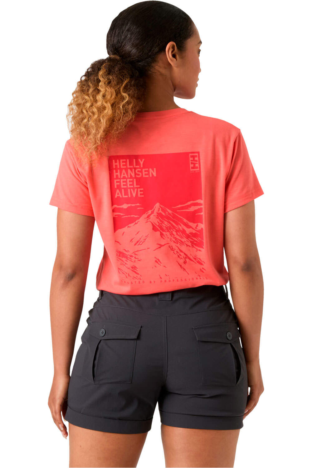 Helly Hansen camiseta montaña manga corta mujer W SKOG GRAPHIC TEE vista trasera