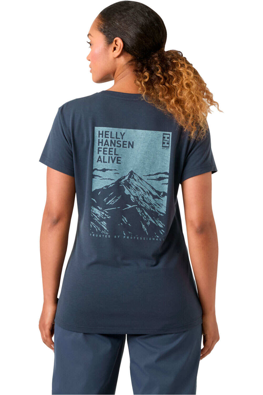 Helly Hansen camiseta montaña manga corta mujer W SKOG GRAPHIC TEE vista trasera