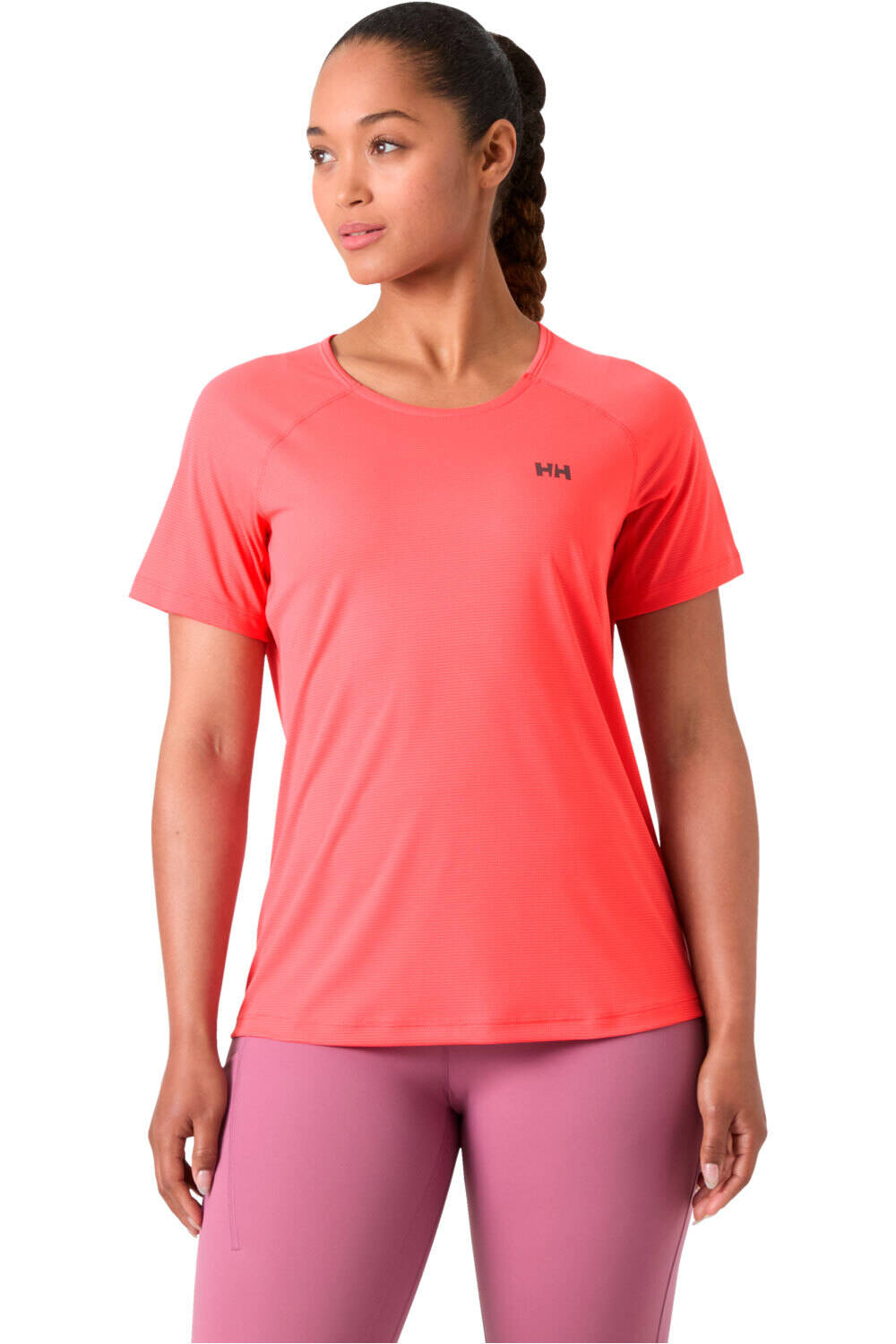 Helly Hansen camiseta montaña manga corta mujer W TRAIL SS T-SHIRT vista frontal