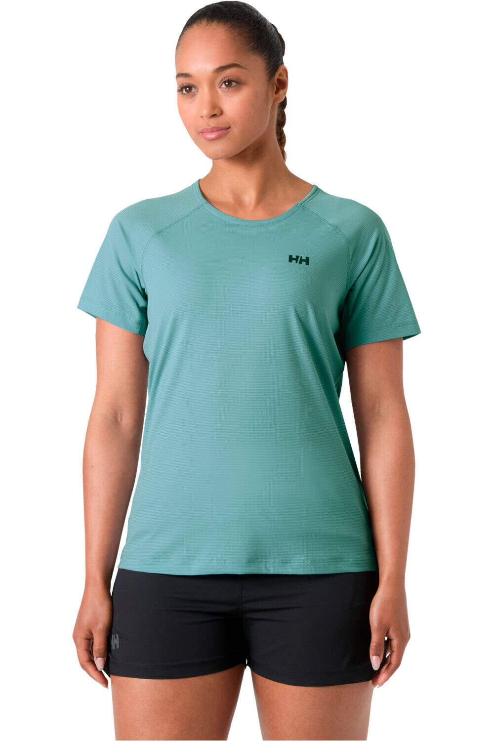 Helly Hansen camiseta montaña manga corta mujer W TRAIL SS T-SHIRT vista frontal