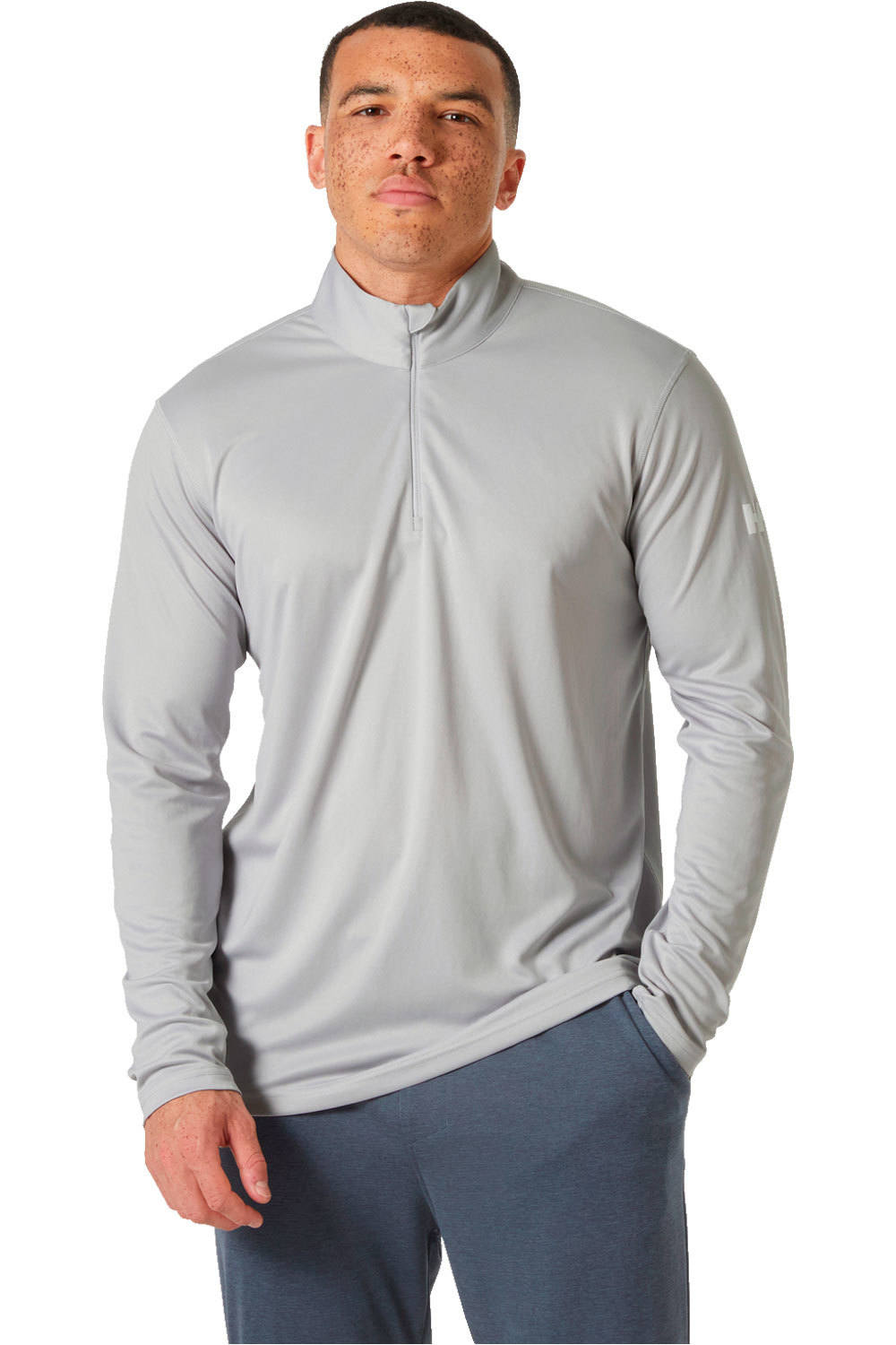 Helly Hansen camiseta montaña manga larga hombre HH TECH 1/2 ZIP 2.0 vista frontal