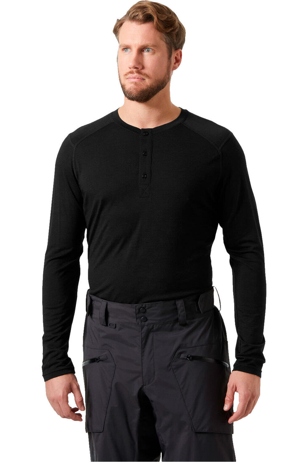 Helly Hansen camiseta térmica manga larga hombre HH DURAWOOL LS HENLEY vista frontal