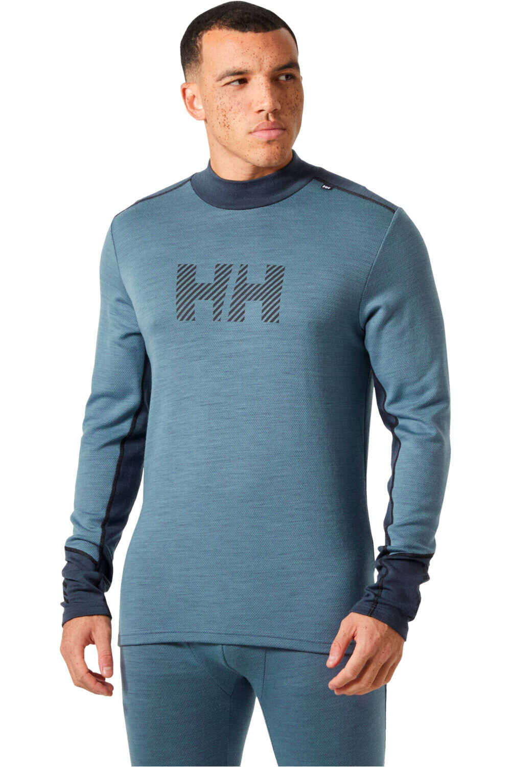 Helly Hansen camiseta térmica manga larga hombre LIFA MERINO MIDW LOGO vista frontal