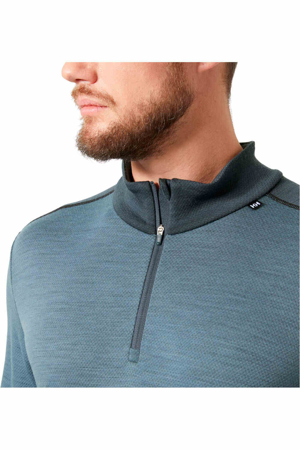 Helly Hansen camiseta térmica manga larga hombre LIFA MERINO MIDWEIGHT 1/2 ZIP vista detalle