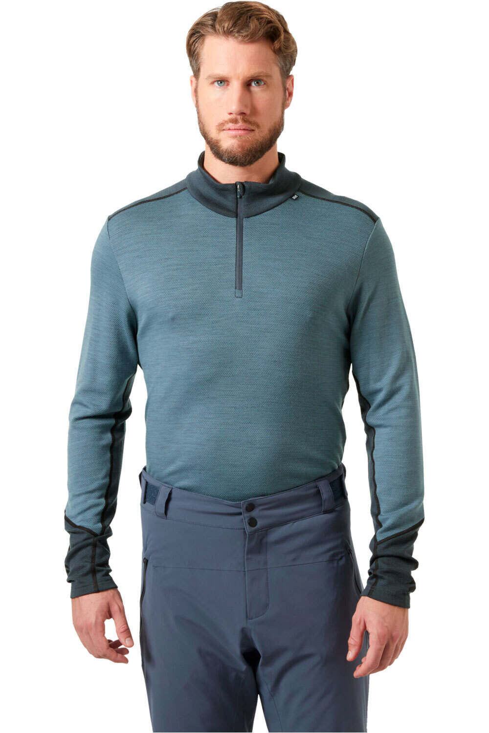Helly Hansen camiseta térmica manga larga hombre LIFA MERINO MIDWEIGHT 1/2 ZIP vista frontal