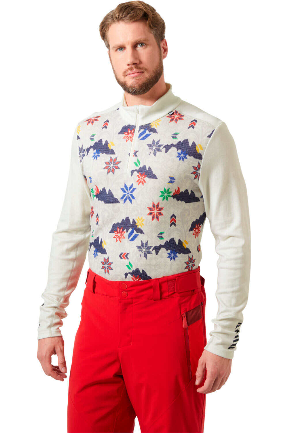 Helly Hansen camiseta térmica manga larga hombre LIFA MERINO MIDWEIGHT 1/2 ZIP vista frontal