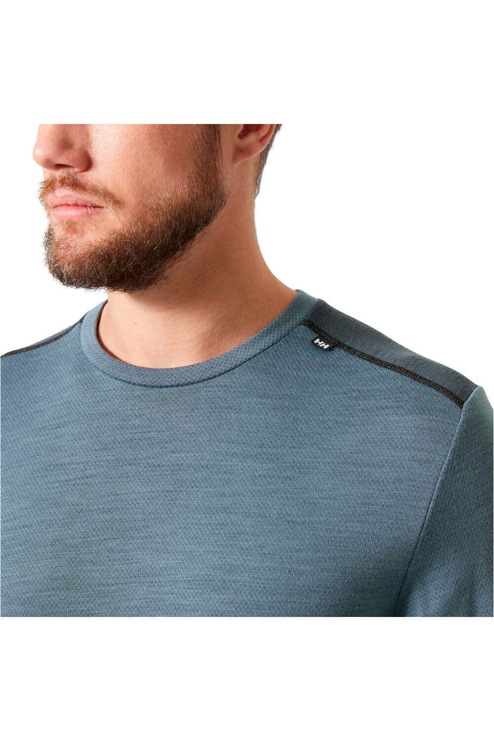 Helly Hansen camiseta térmica manga larga hombre LIFA MERINO MIDWEIGHT CREW vista detalle