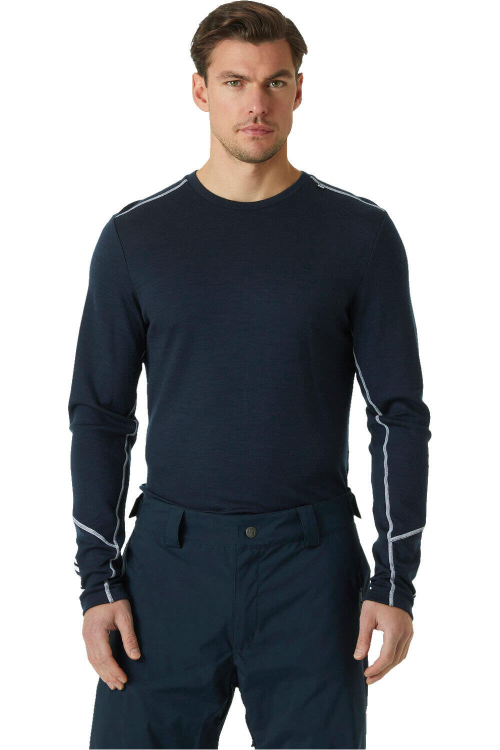 Helly Hansen camiseta térmica manga larga hombre LIFA MERINO MIDWEIGHT CREW vista frontal
