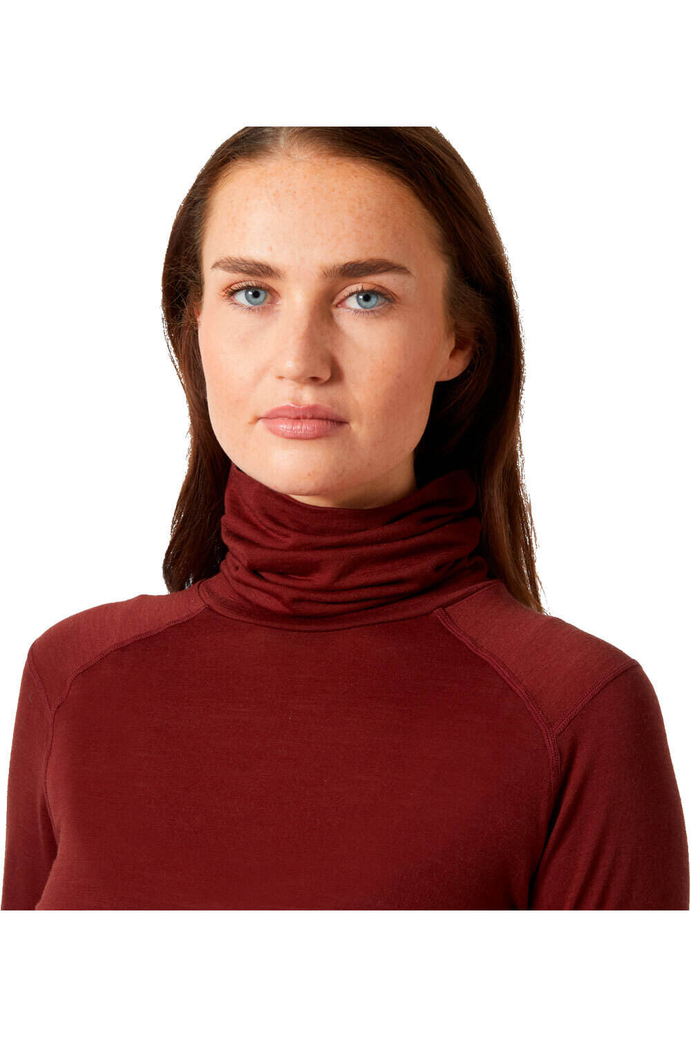 Helly Hansen camiseta térmica manga larga mujer W HH DURAWOOL HIGH NECK LS vista detalle