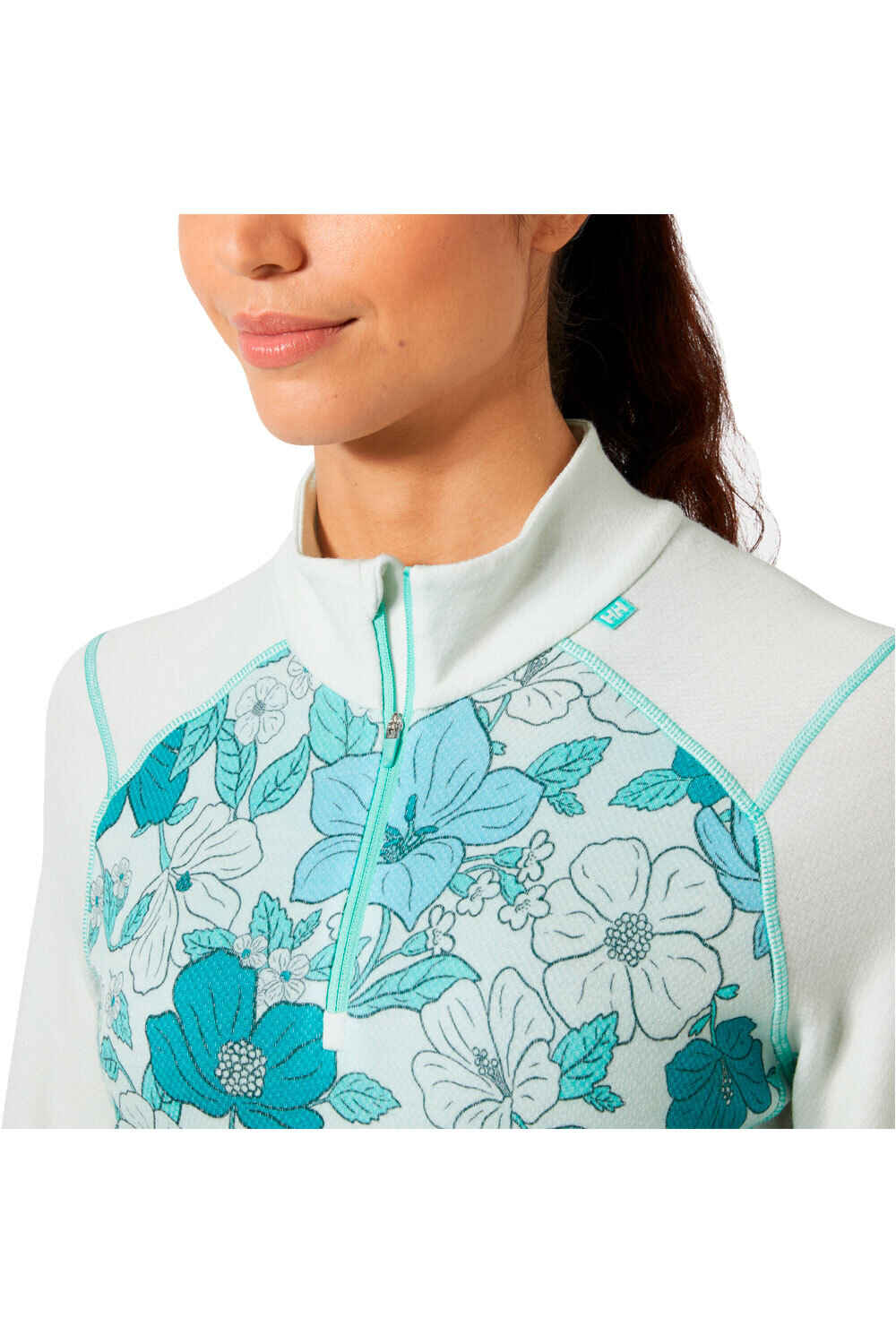 Helly Hansen camiseta térmica manga larga mujer W LIFA MERINO MIDW GRA 1/2 ZIP vista detalle