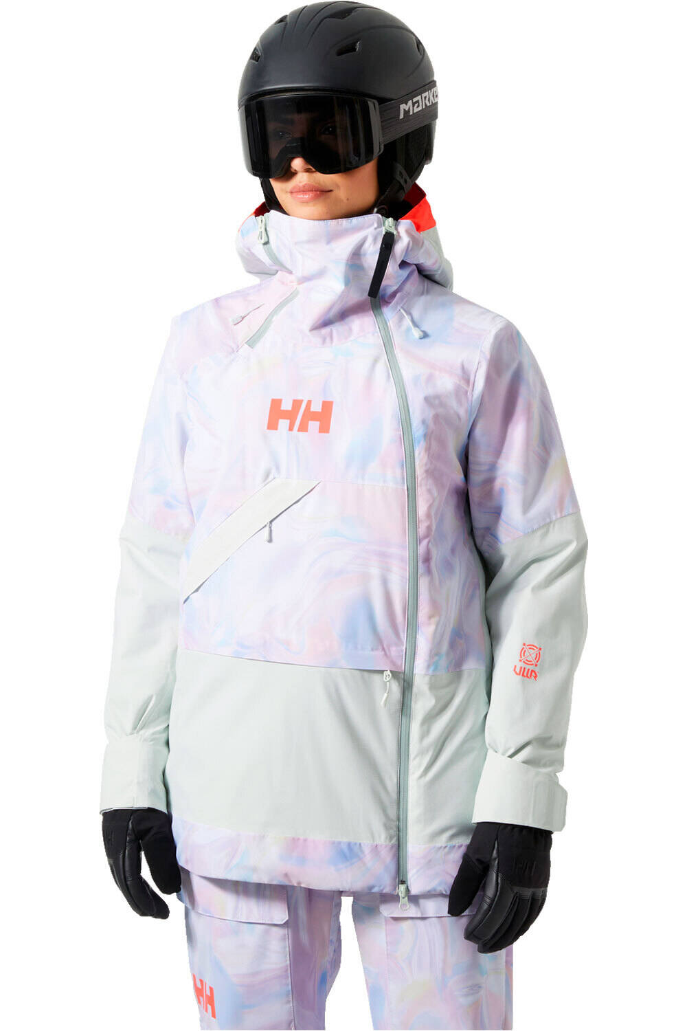 Helly Hansen chaqueta esquí mujer W POWCHASER ASYM JACKET vista frontal