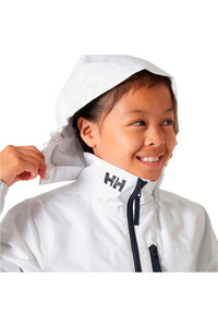 Helly Hansen chaqueta impermeable niño JR CREW HOODED JACKET vista detalle
