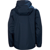 Helly Hansen chaqueta impermeable niño JR CREW HOODED JACKET vista trasera