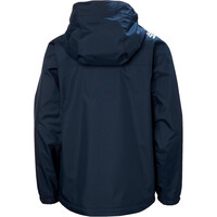Helly Hansen chaqueta impermeable niño JR CREW HOODED JACKET vista trasera