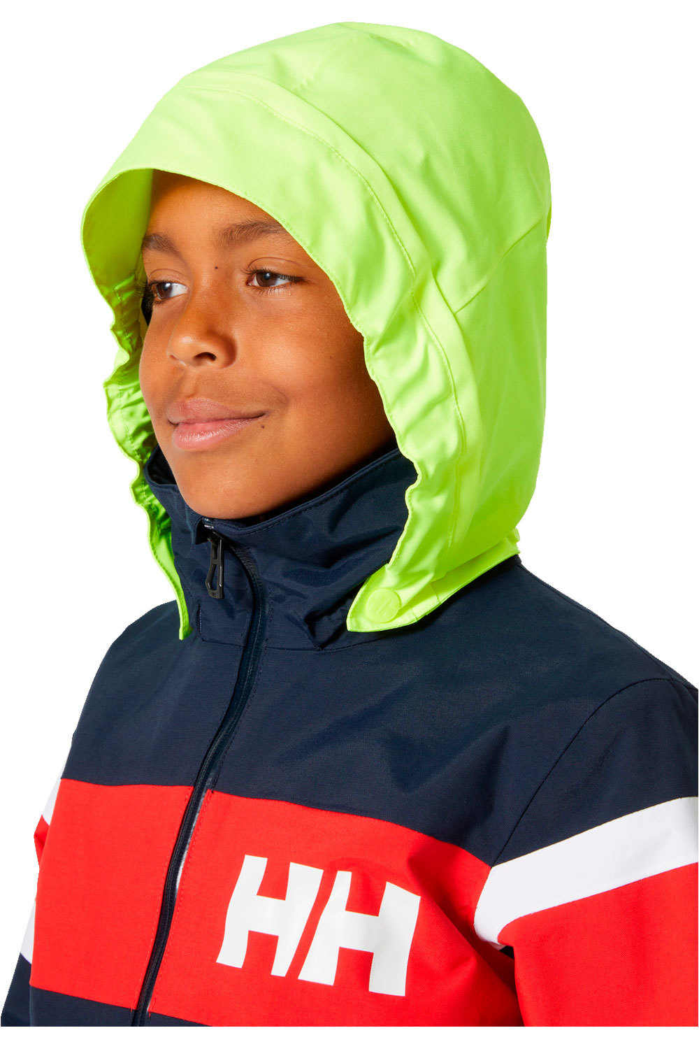 Helly Hansen chaqueta impermeable niño JR SALT 2 JACKET vista detalle