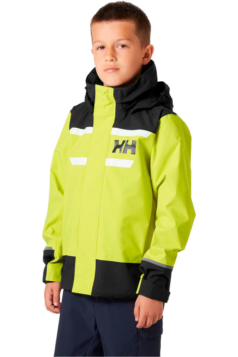Helly Hansen chaqueta impermeable niño JR SALT PORT 2.0 JACKET vista frontal