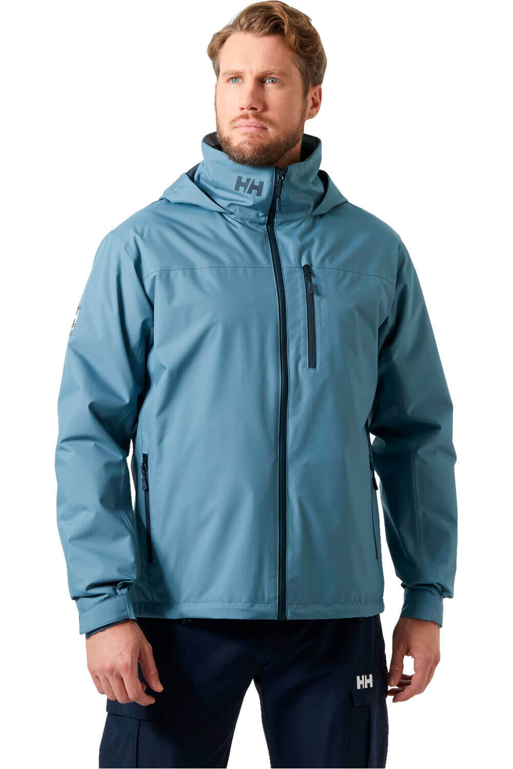 Helly Hansen chaquetas hombre CREW HOODED MIDLAYER JACKET 2 vista frontal