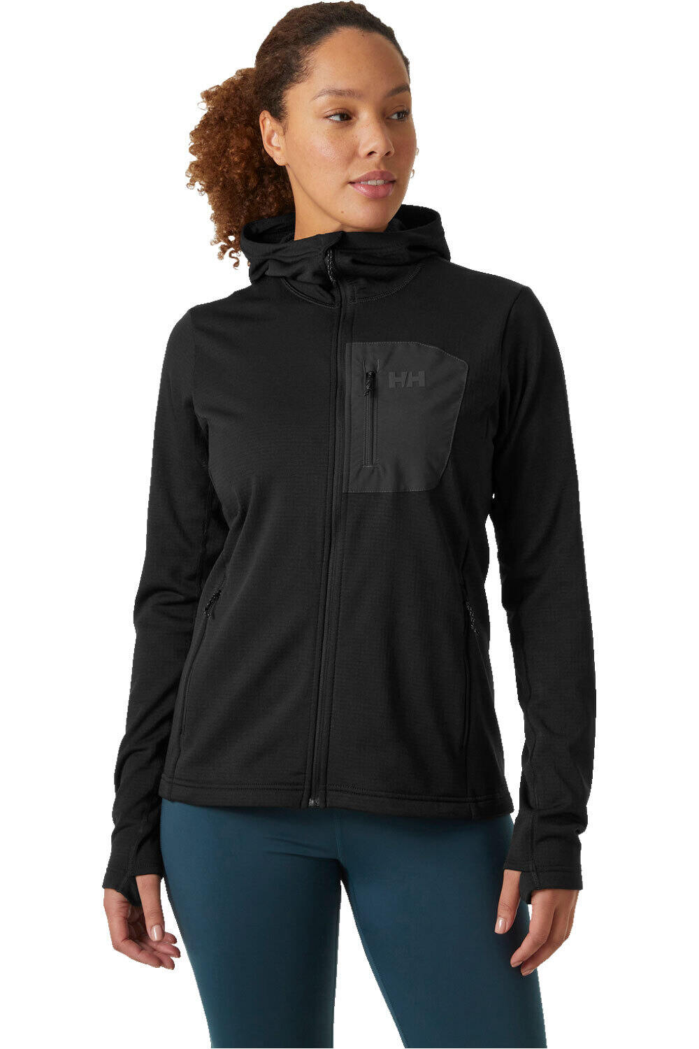 Helly Hansen forro polar mujer W VERSALITE HOODED JACKET vista frontal