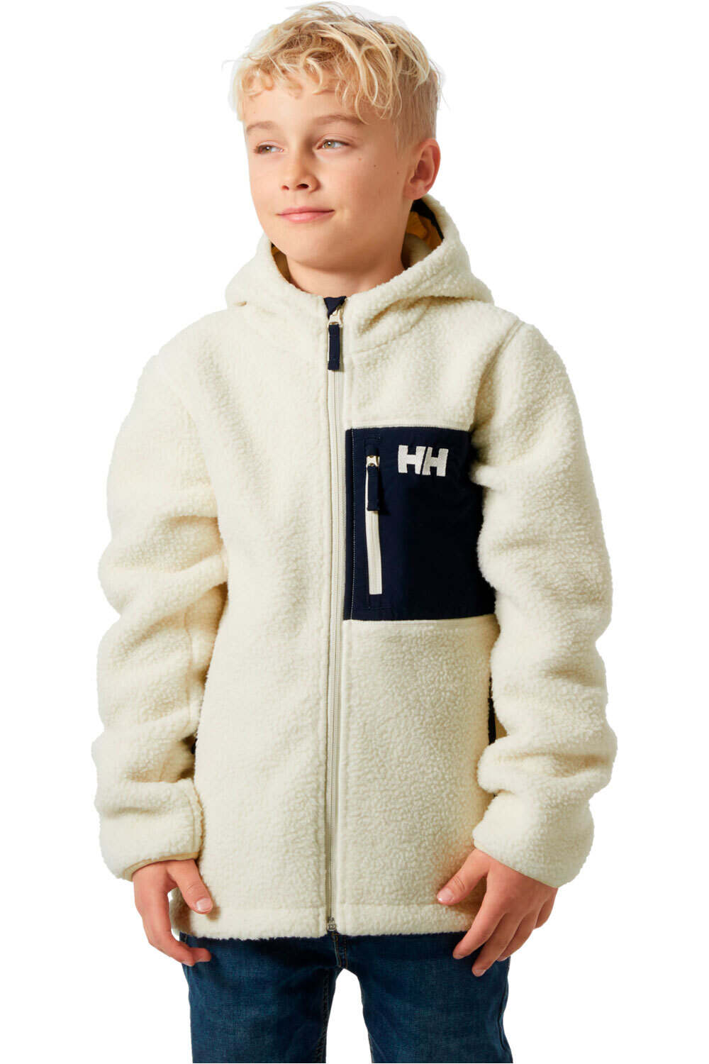 Helly Hansen forro polar niño JR CHAMP PILE JACKET 2.0 vista frontal