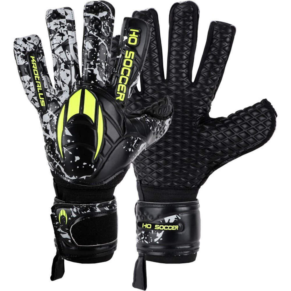 Ho Soccer guantes portero KROTALUS II NG HARDGROUND BLACK FURIOUS vista frontal