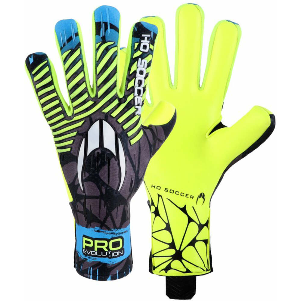 Ho Soccer guantes portero PRO EVOLUTION II NG LIME SHADOW vista frontal