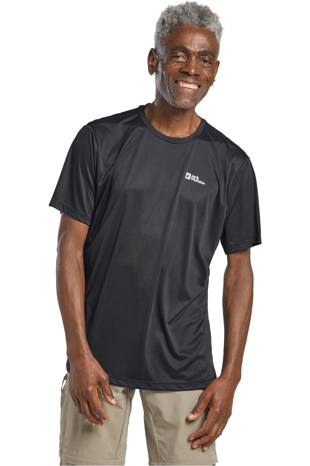 Jack Wolfskin camiseta montaña manga corta hombre TECH T M vista frontal