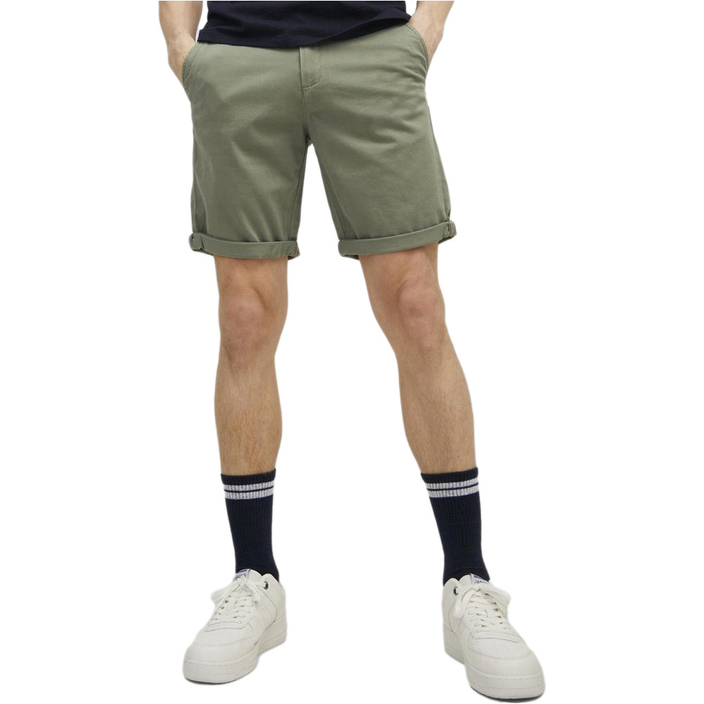 J&J bermudas hombre JPSTBOWIE SHORTS SOLID SRT SN vista frontal