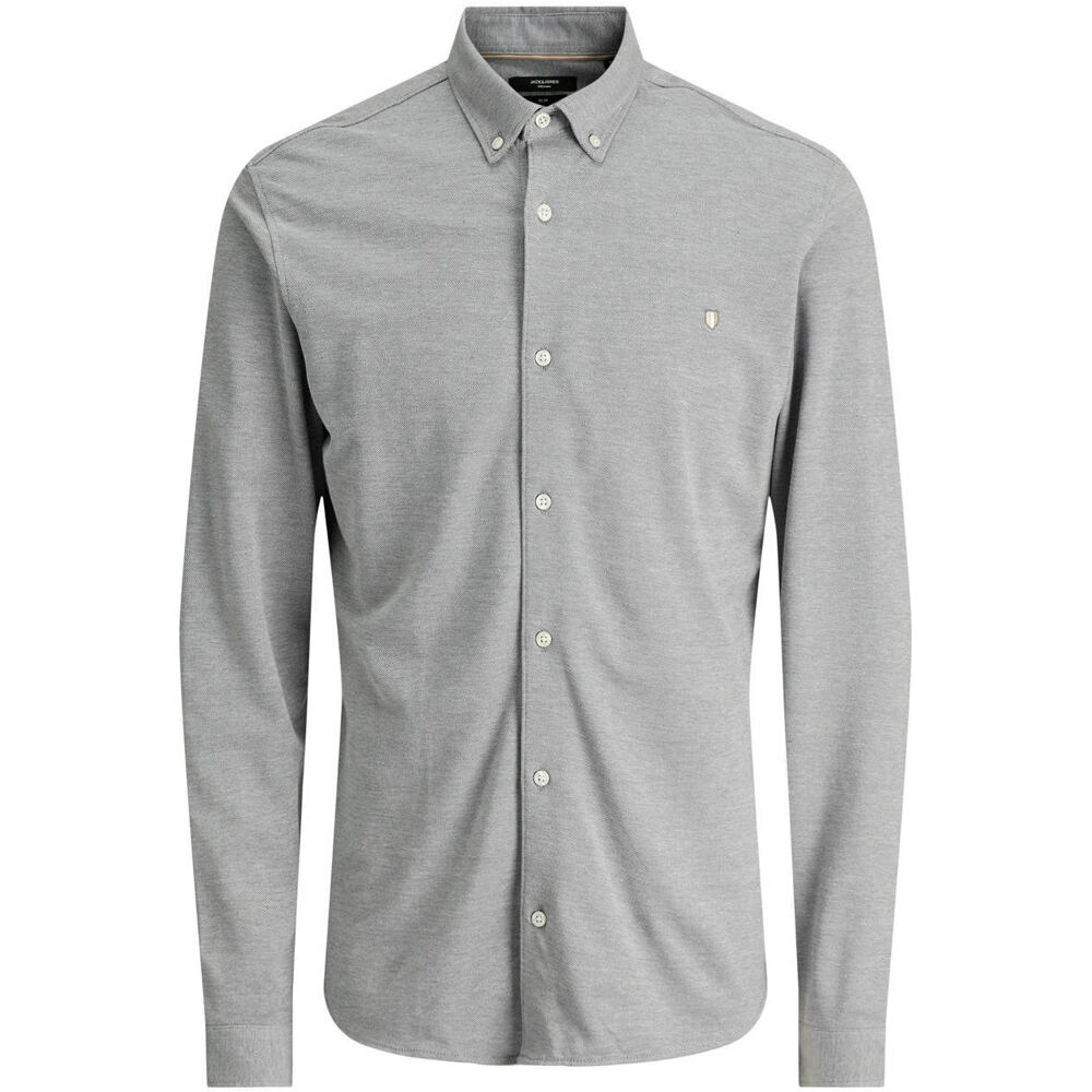 J&J camisa manga larga hombre JPRBLUBLAKE PIQUE DETAIL L/S SHIRT vista frontal