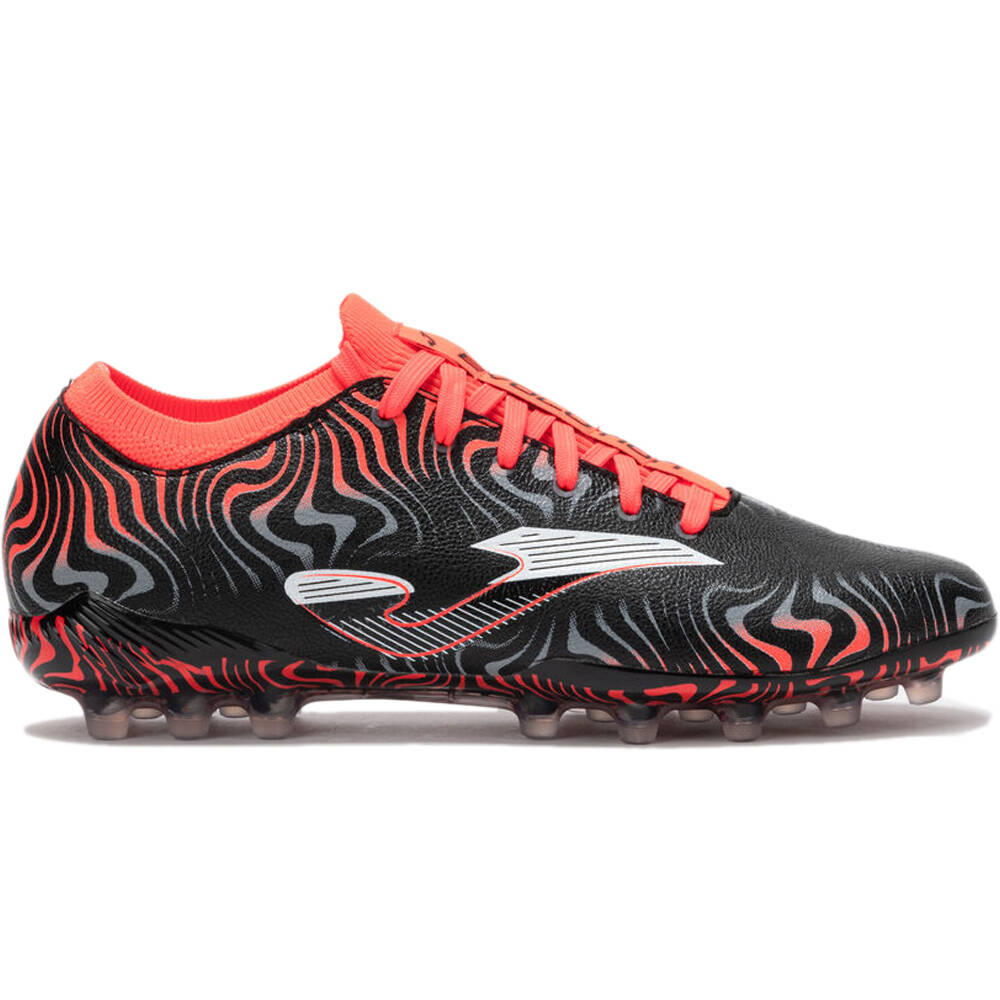 Joma botas de futbol cesped artificial EVOLUTION TOP AG NERO lateral exterior