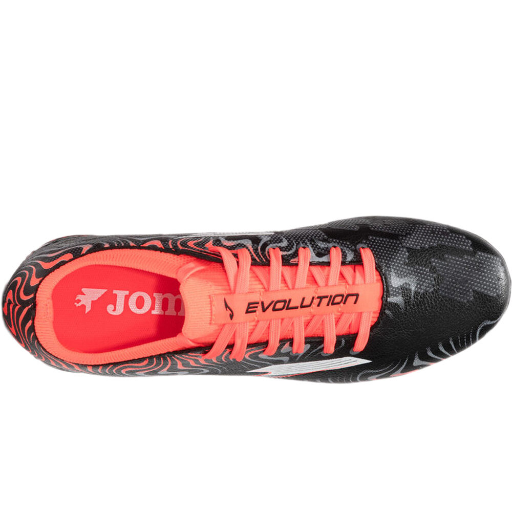 Joma botas de futbol cesped artificial EVOLUTION TOP AG NERO vista superior