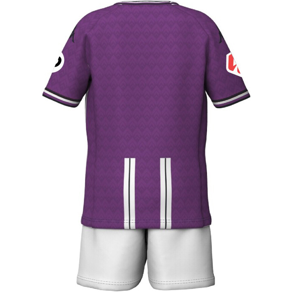 Kappa equipación fútbol niño VALLADOLID 25 KIT HOME vista trasera