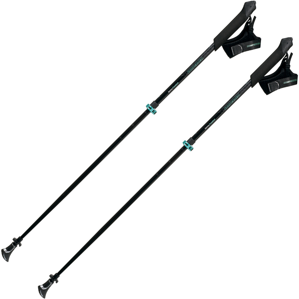 Komperdell bastón travesía montaña PAR-SARMA Powerlock BLACK vista frontal
