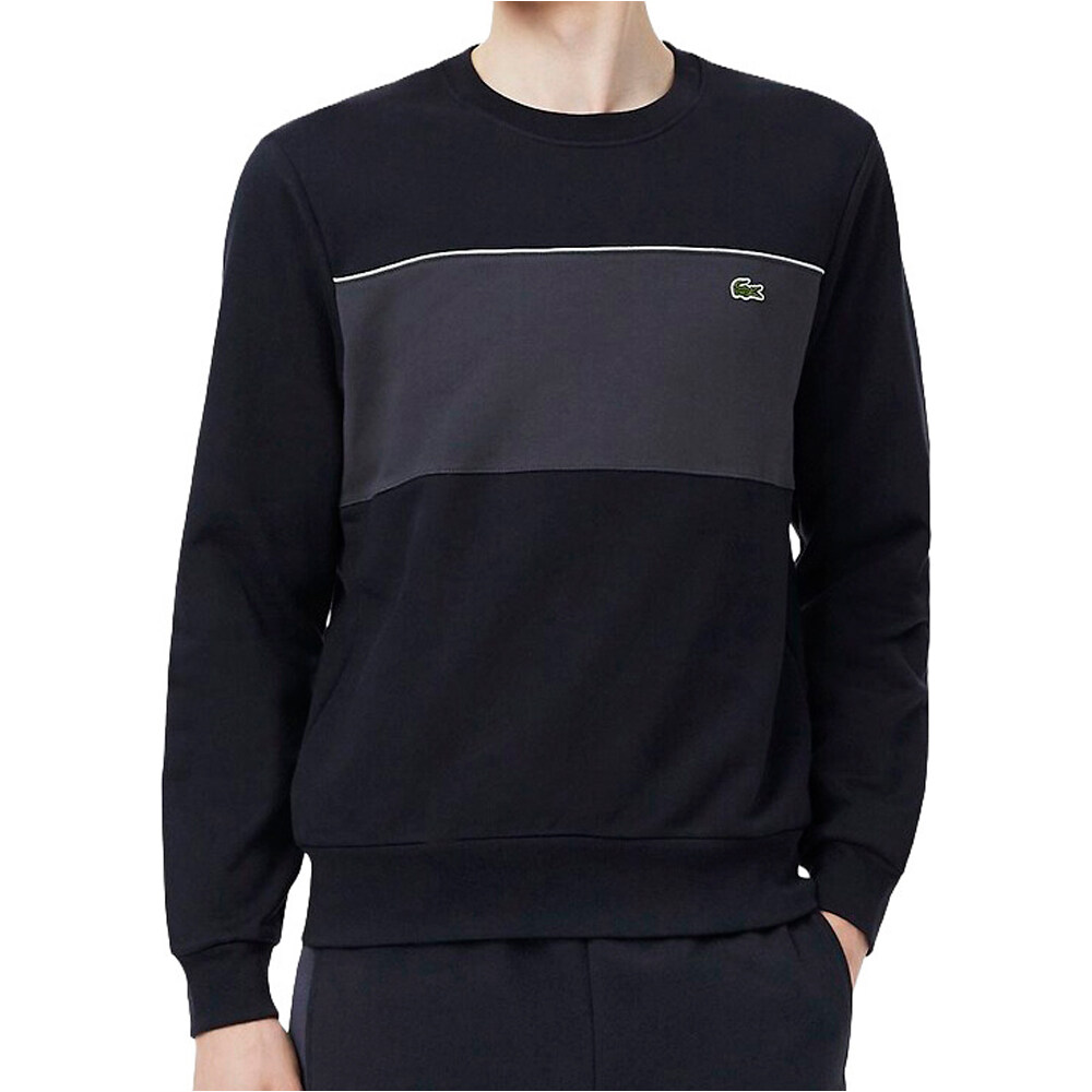 Lacoste sudadera hombre Sweat crew bloq core vista frontal