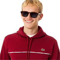 Lacoste sudadera hombre sweatshirt tape hoody vista detalle