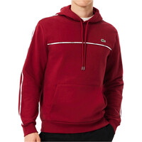 Lacoste sudadera hombre sweatshirt tape hoody vista frontal