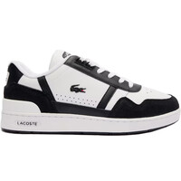 Lacoste zapatilla moda hombre T-CLIP LOGO LEATHER lateral exterior
