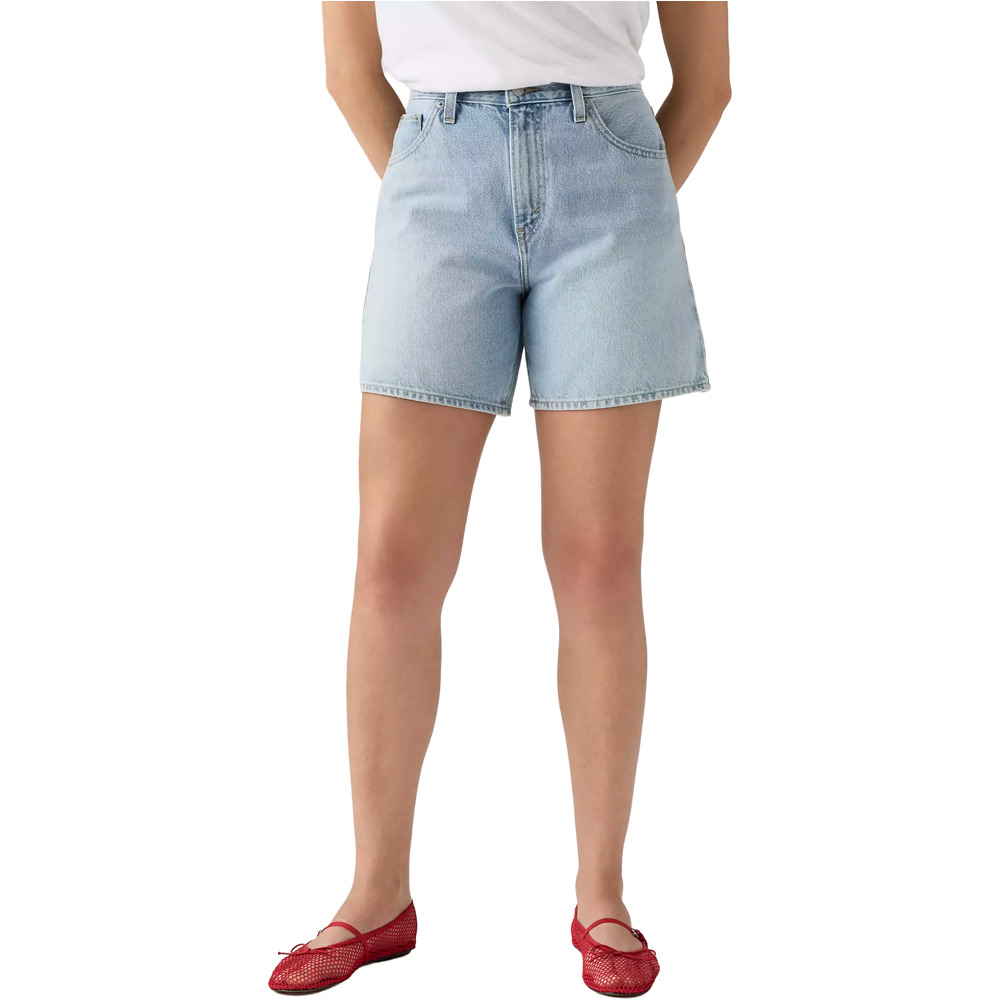 Levi'S bermuda mujer HIGH BAGGY SHORT vista frontal